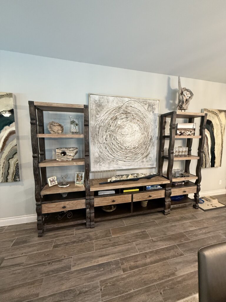 Before photos of a farmhouse furniture that needs to be updated in Conroe, TX