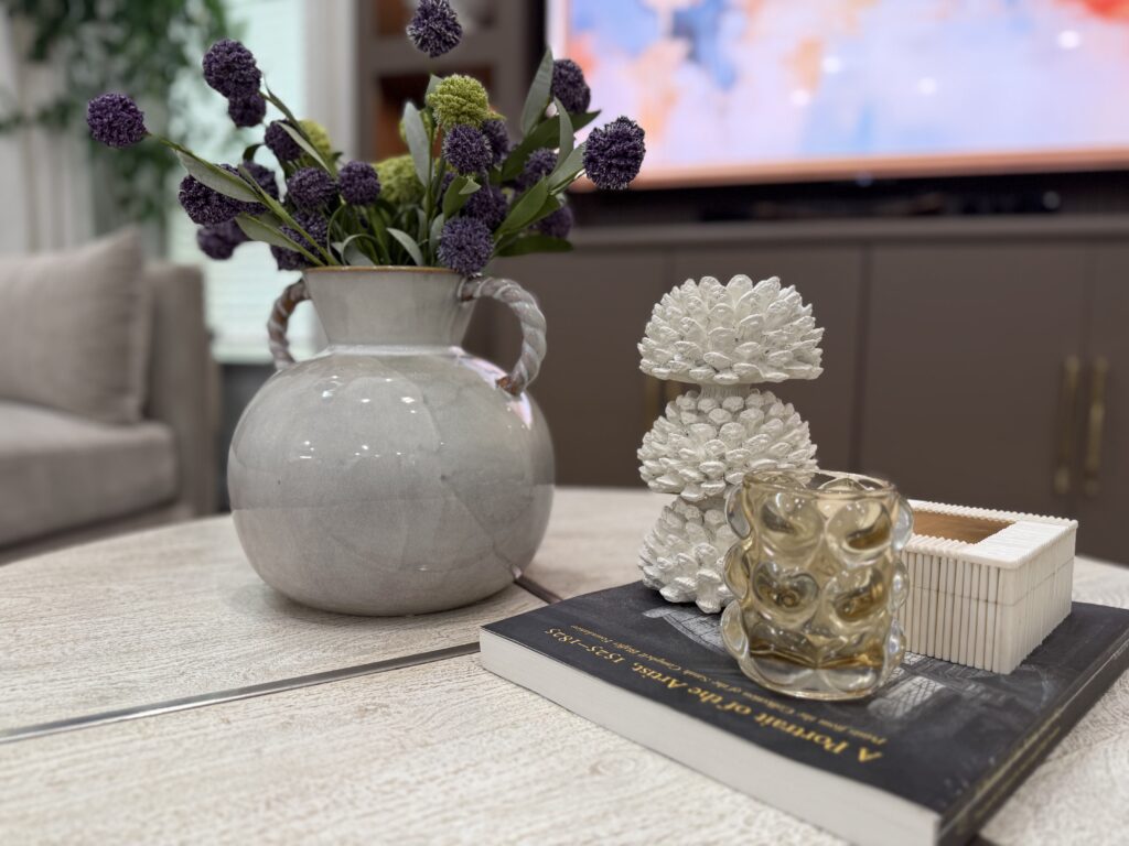 Spring home decor with fresh florals and pastel colors The Woodlands interior design Emma's Interior