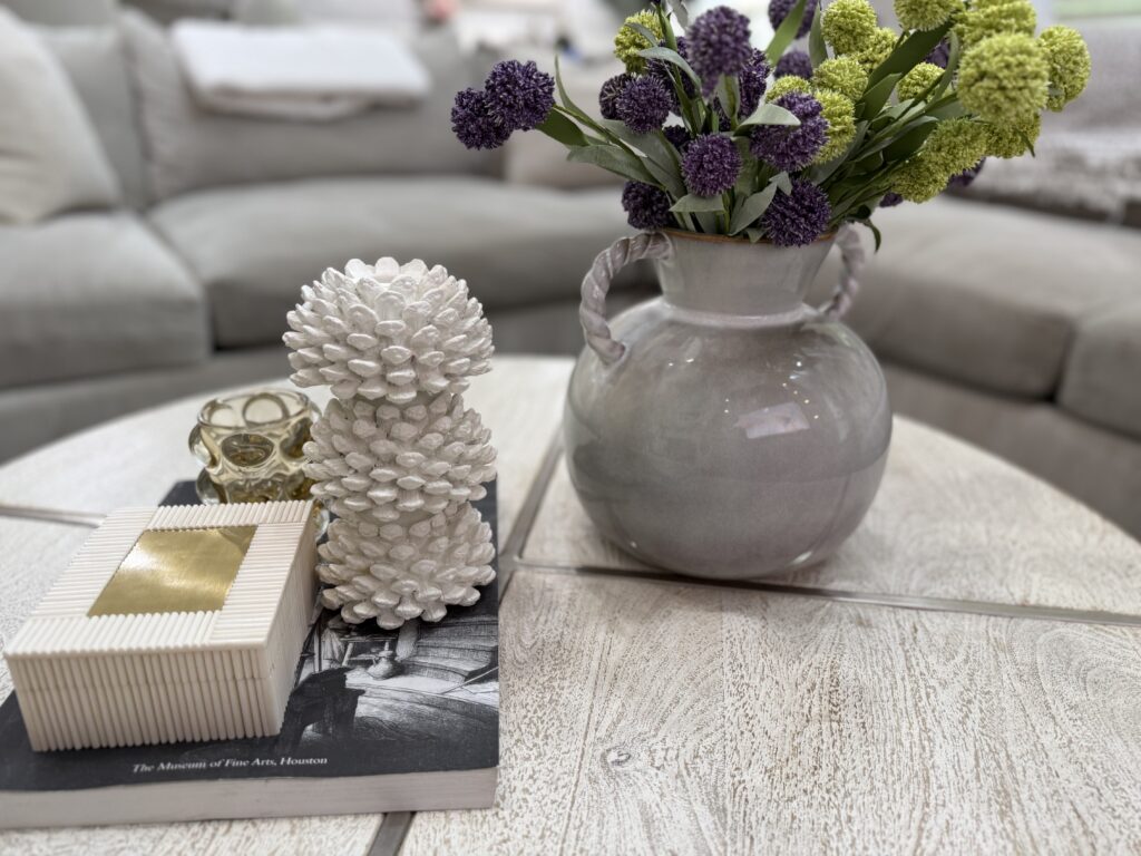 Spring home decor with fresh florals and pastel colors The Woodlands interior design Emma's Interior