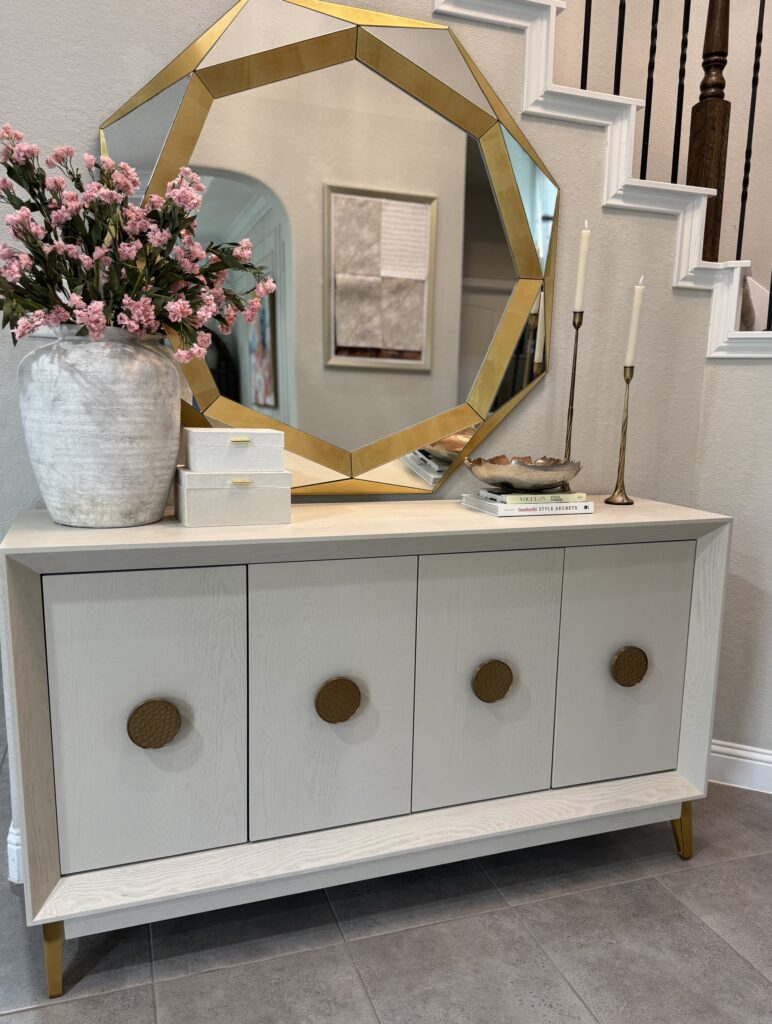 Professional tips to style your credenza by Emma's Interior.