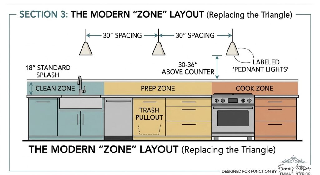 Pendant Lighting Drops and Counter Spacing